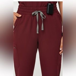Women's Burgundy Zamora™ - High Waisted Scrub Pants - XS / Burgundy